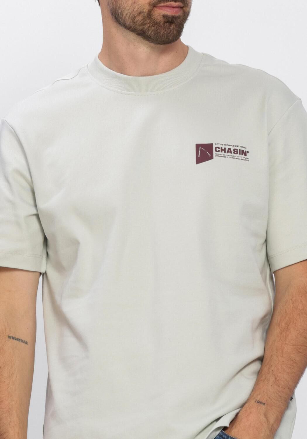 Lichtgrijze CHASIN T-shirt 52110080_IDO TEE - large