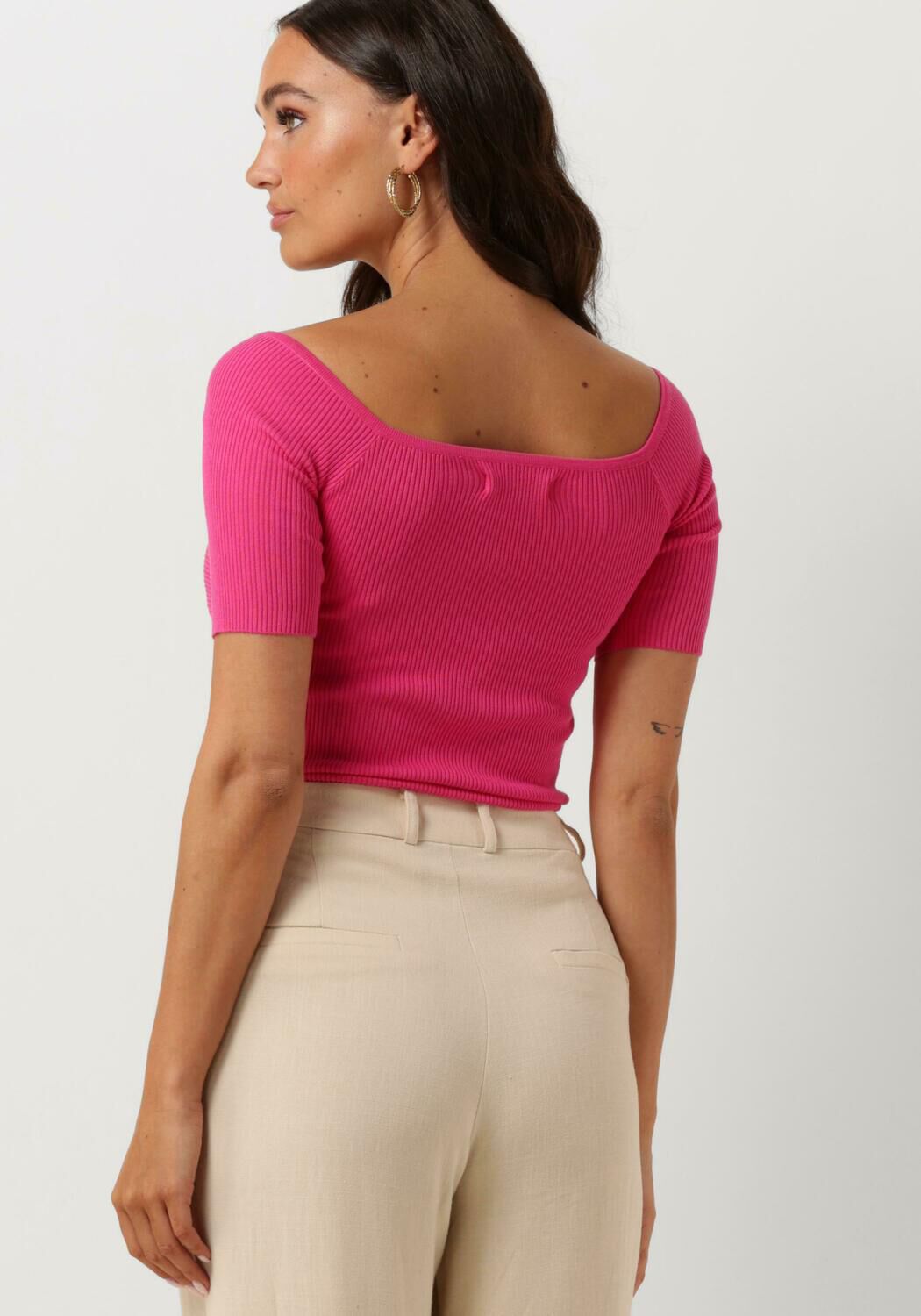 YDENCE Dames Tops & T-shirts Knitted Top Nani Fuchsia