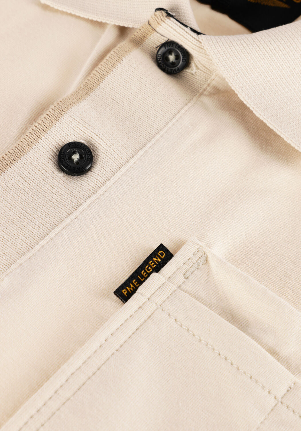 Beige PME LEGEND Polo SHORT SLEEVE POLO STRETCH JERSEY - large