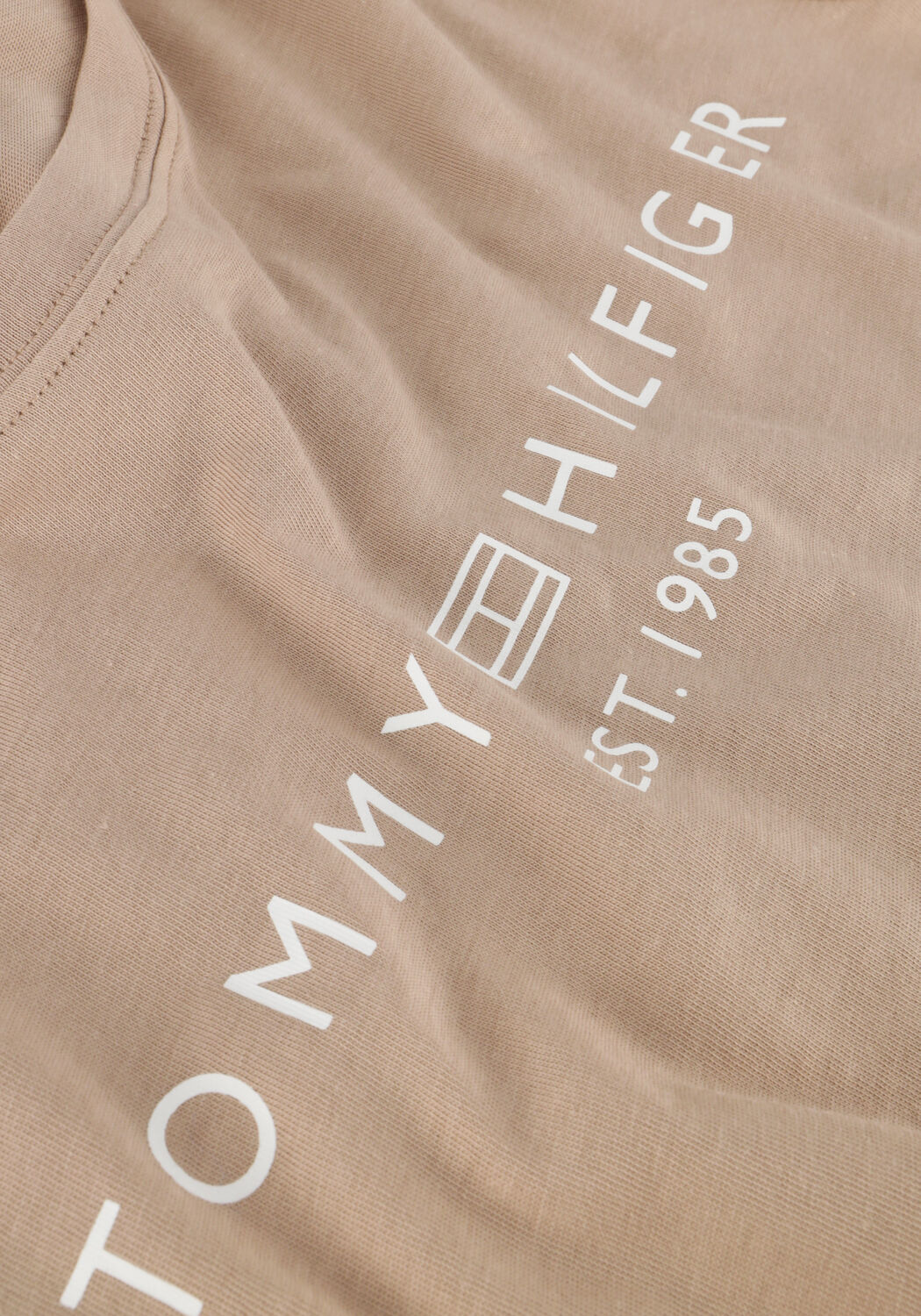 Beige TOMMY HILFIGER T-shirt REG CORP LOGO C-NK SS - large