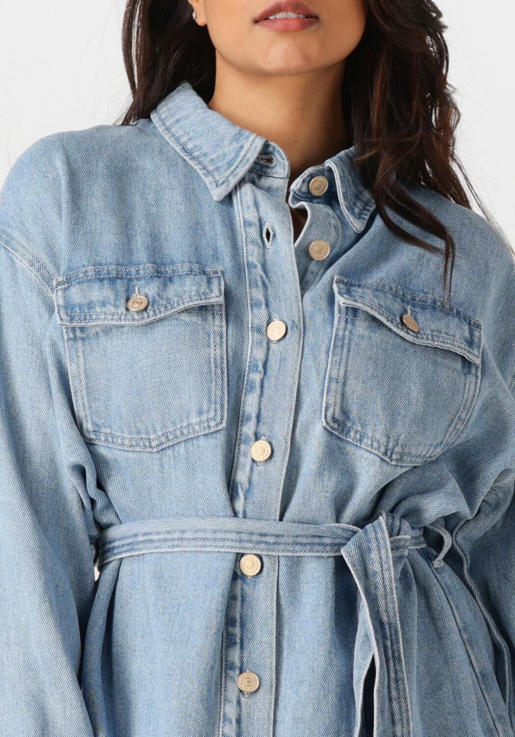 7 FOR ALL MANKIND Dames Jurken Shirt Dress Lichtblauw