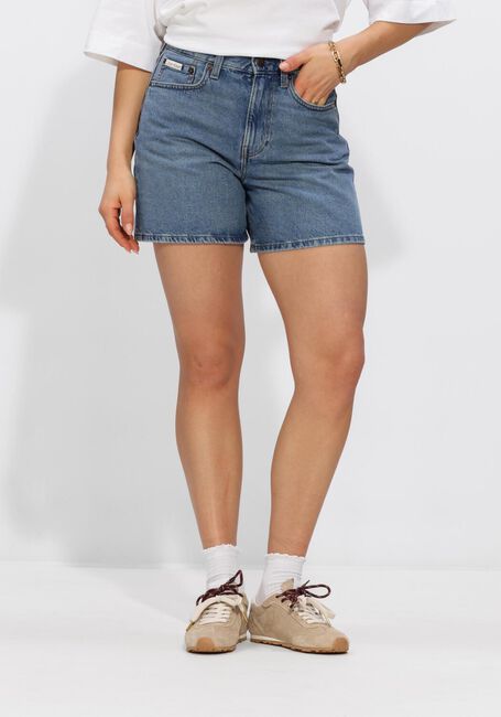 Blauwe CALVIN KLEIN Shorts HI RISE A-LINE SHORT - large