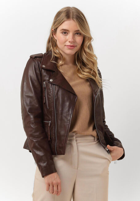Bordeaux GOOSECRAFT Leren jas MILENA JACKET - large