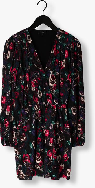 Zwarte ALIX THE LABEL Mini jurk PAISLEY FLOWER DRESS - large