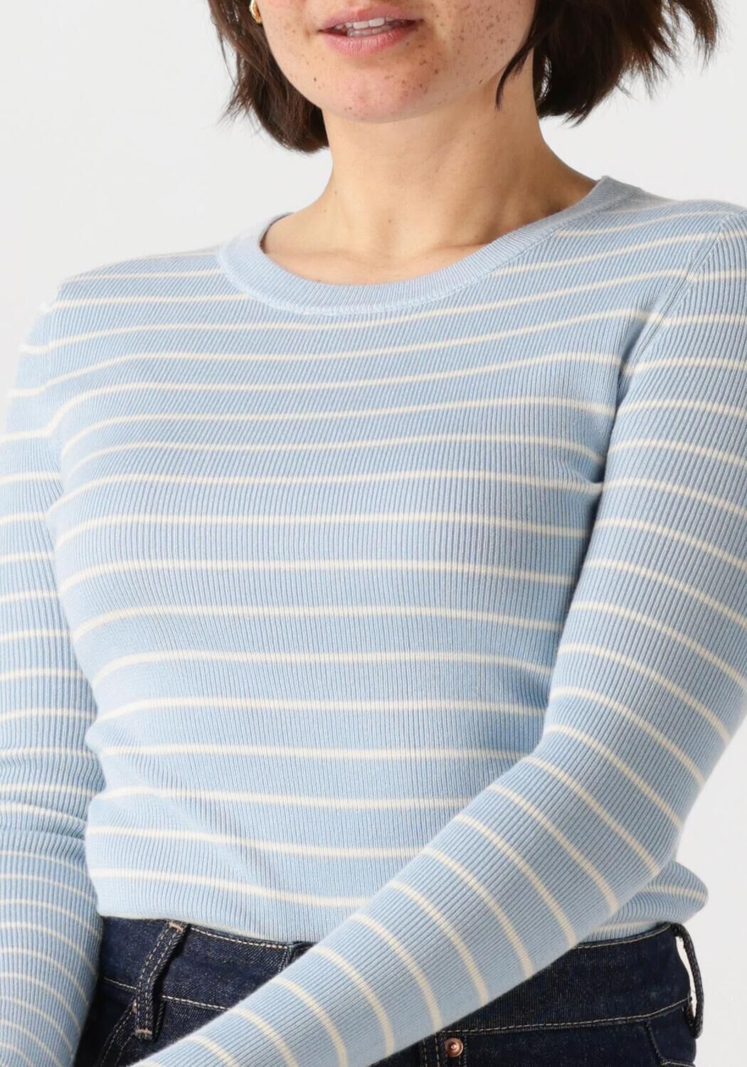 YDENCE Dames Tops & T-shirts Knitted Top Devina Lichtblauw