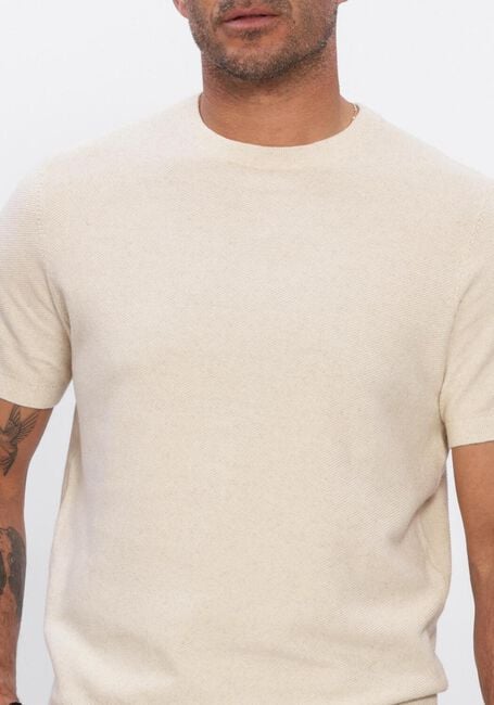 Beige PROFUOMO T-shirt T-SHIRT CREW NECK COTTON LINEN - large