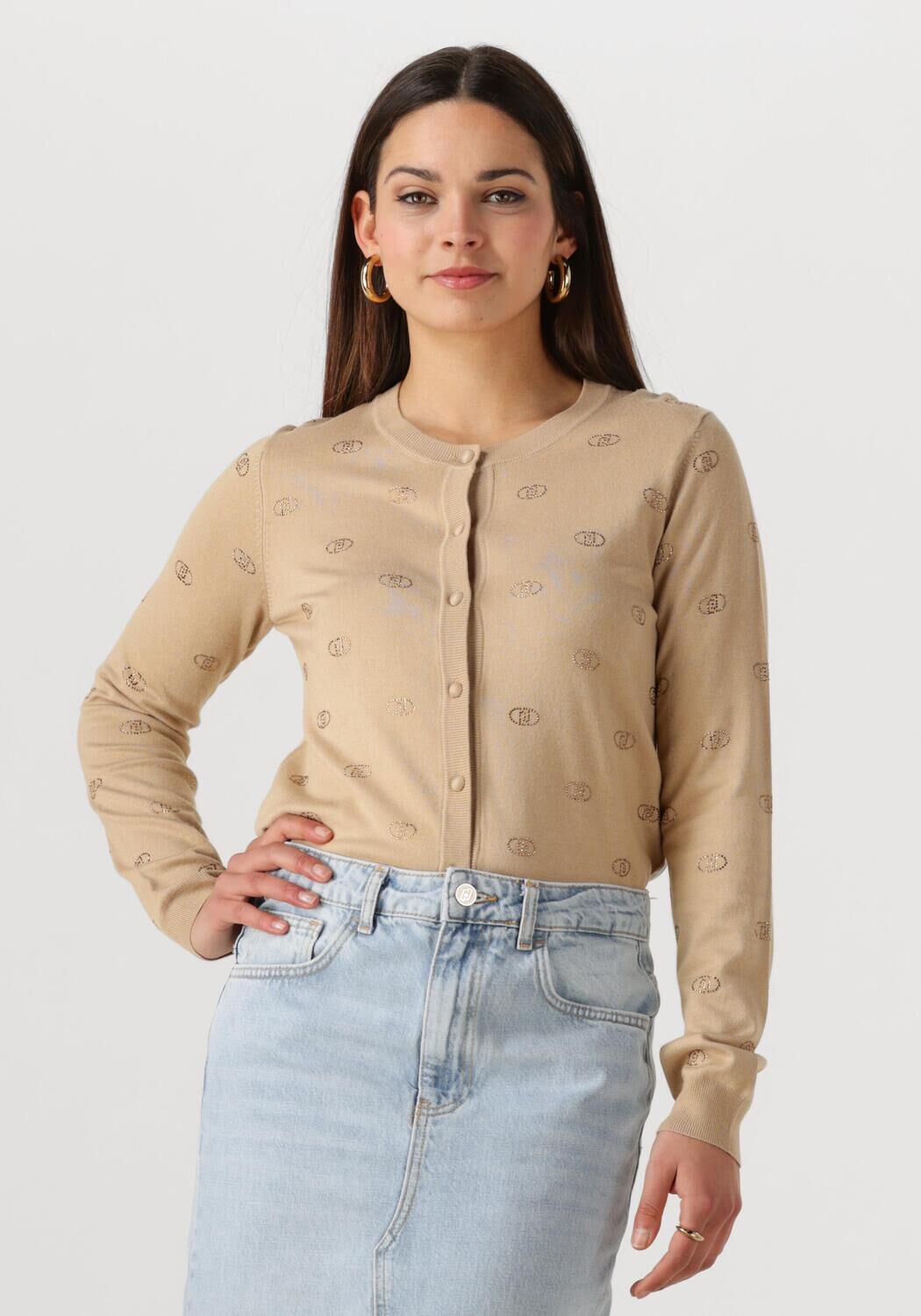 LIU JO Dames Truien & Vesten Ecs Maglia Aperta M l Beige