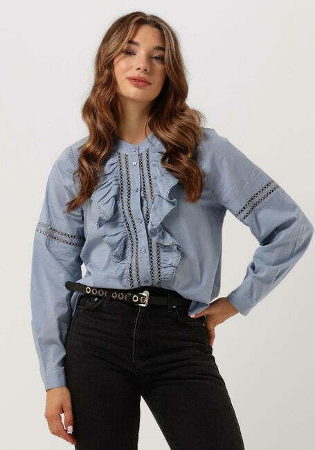Lichtblauwe LOLLYS LAUNDRY Blouses RIKSHAW SHIRT - large