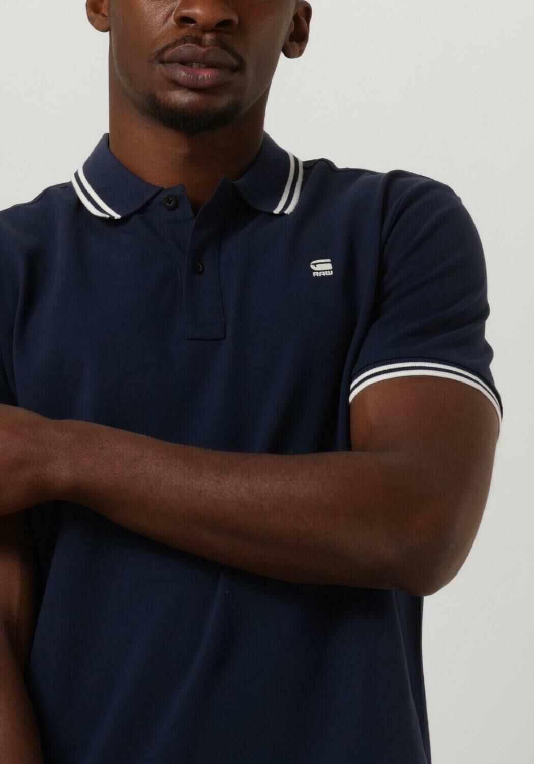 G-Star Raw Heren Polo's & T-shirts Dunda Slim Stripe Polo S/s - Blauw, foto 4