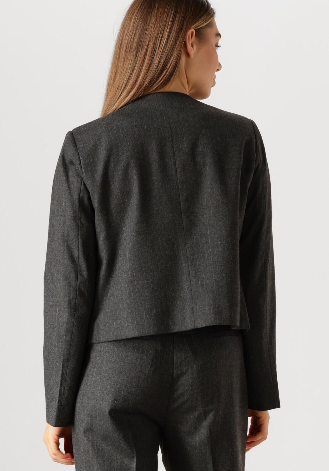 SECOND FEMALE Dames Blazers Wake Tailored Jacket Donkergrijs