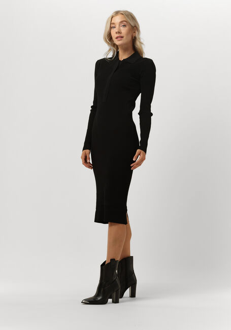 Zwarte BRUUNS BAZAAR Midi jurk CELOSIA JOHANNA KNIT DRESS - large