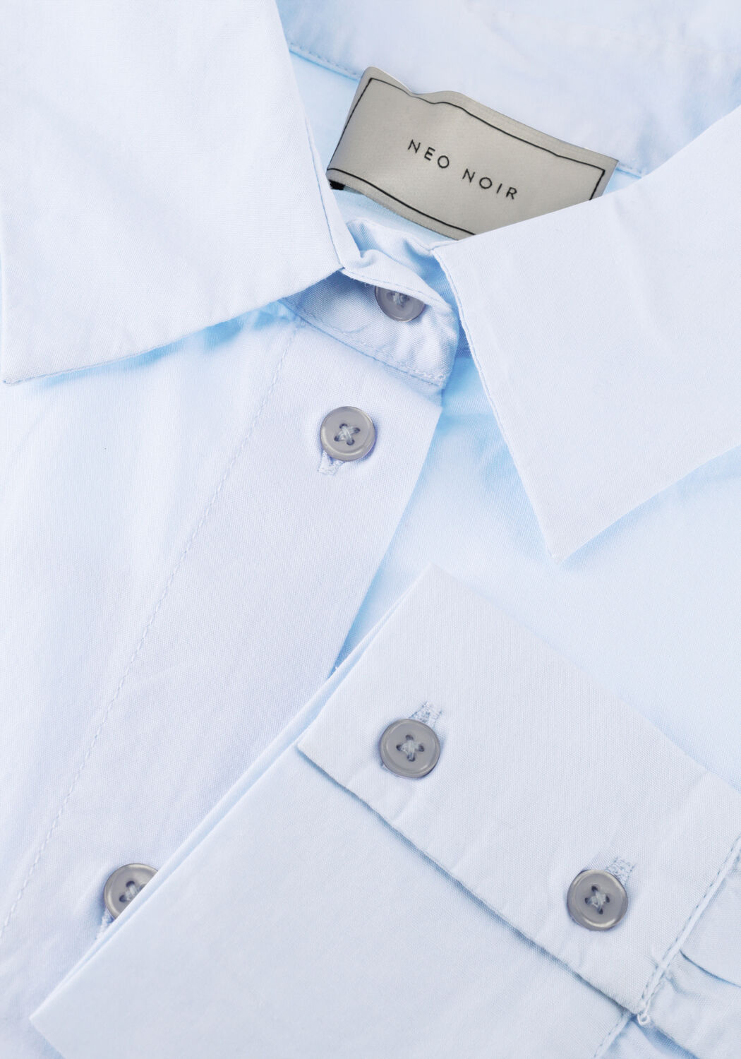 Lichtblauwe NEO NOIR Blouses EMMANA C POPLIN SHIRT - large