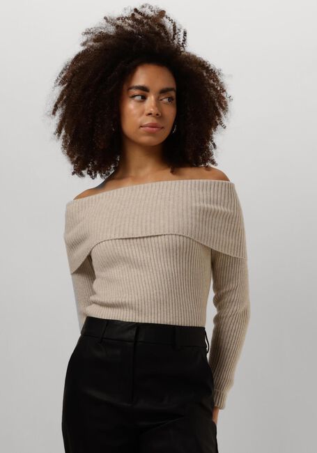 Zand MINUS Trui FAME OFF SHOULDER KNIT PULLOVER - large