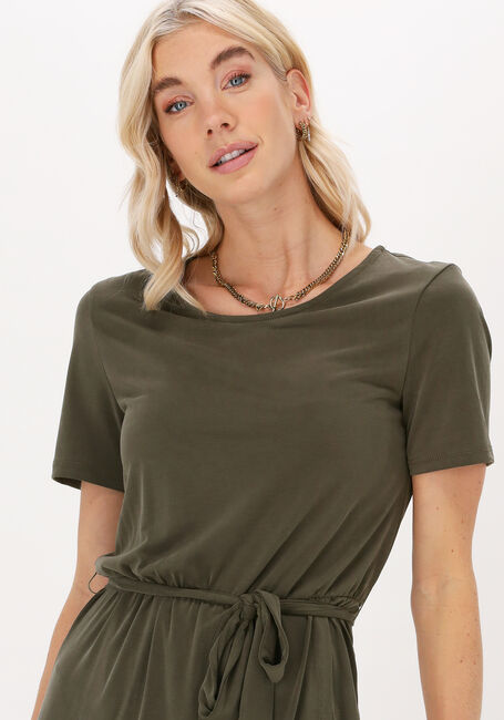Donkergroene OBJECT Midi jurk OBJANNIE NADIA S/S DRESS NOOS - large