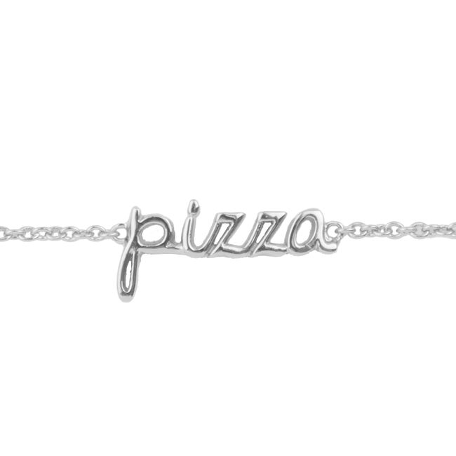 Zilveren ATLITW STUDIO Armband URBAN BRACELET PIZZA - large
