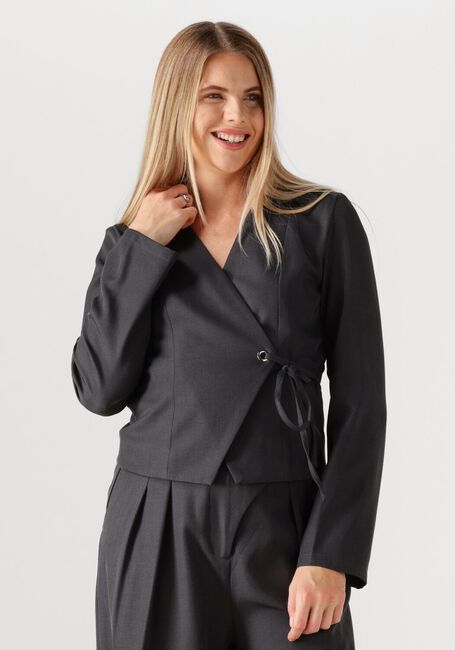 Donkergrijze NEO NOIR Blouses SIMMI EYELET BLOUSE - large