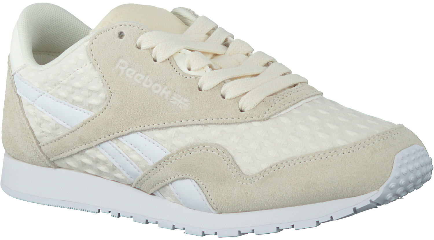 beige reebok sneakers