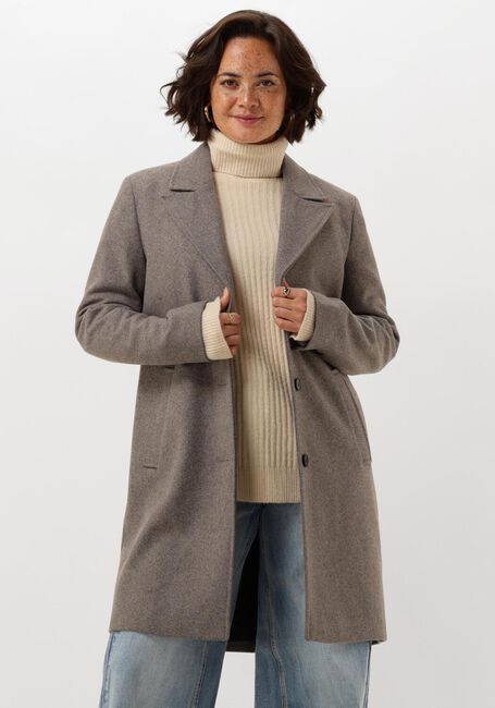 Grijze SELECTED FEMME Mantel SLFNEW ALMA WOOL COAT - large