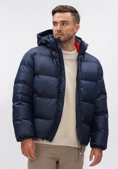 Donkerblauwe TOMMY JEANS Gewatteerde jas TJM ESSENTIAL DOWN - large