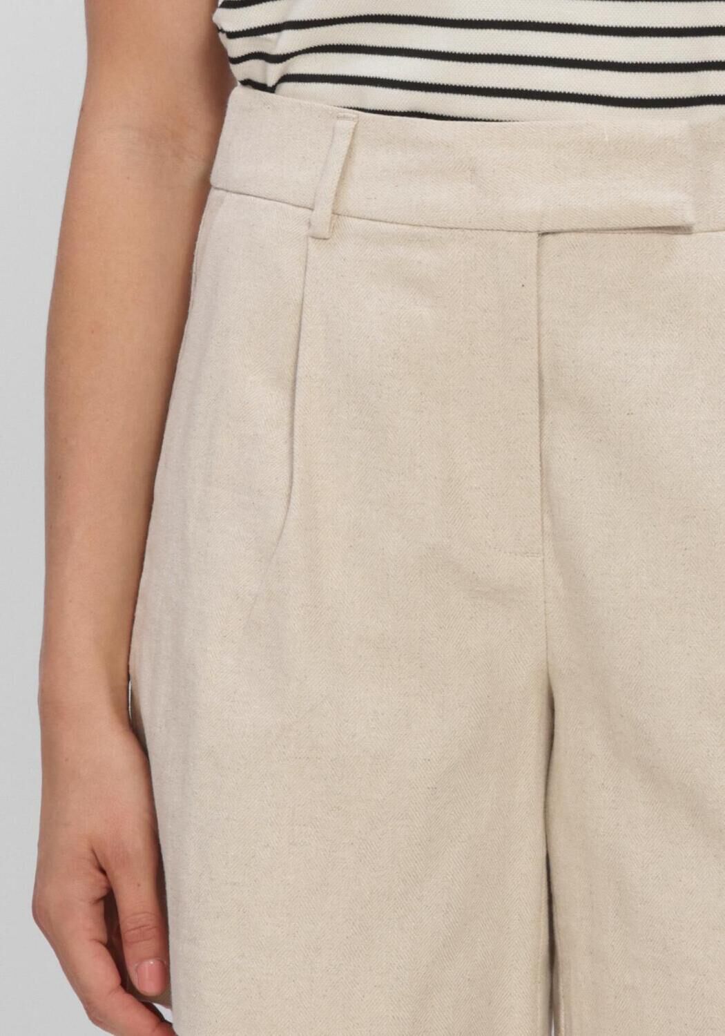 Beige CO'COUTURE Broeken LEENACC LINEN PLEAT SHORTS - large