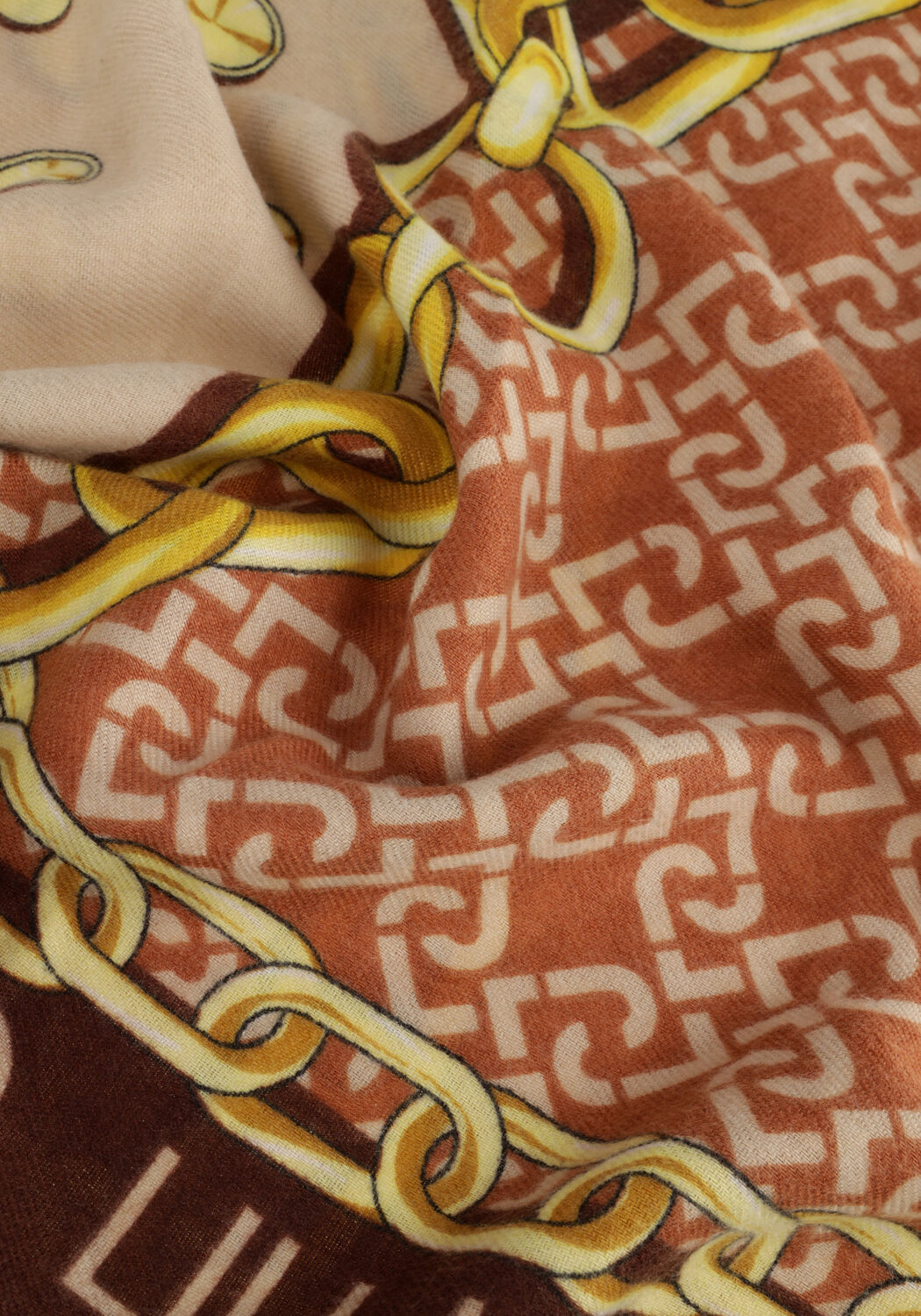Bruine LIU JO Sjaal CHAIN FOULARD - large
