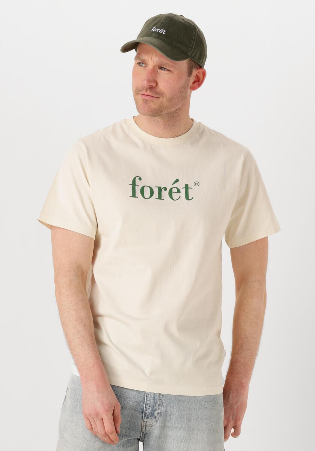 FORÉT Forét Heren Polo's & T-shirts Amber T-shirt Gebroken Wit