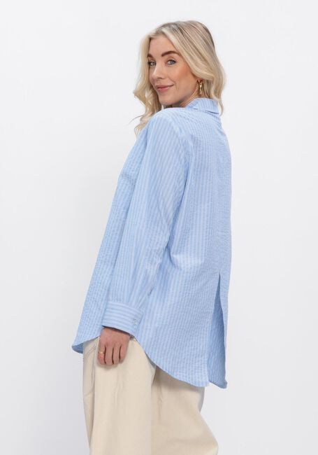 Blauwe MODSTR&Ouml;M Blouses VIGGEMD STRIPE SHIRT - large