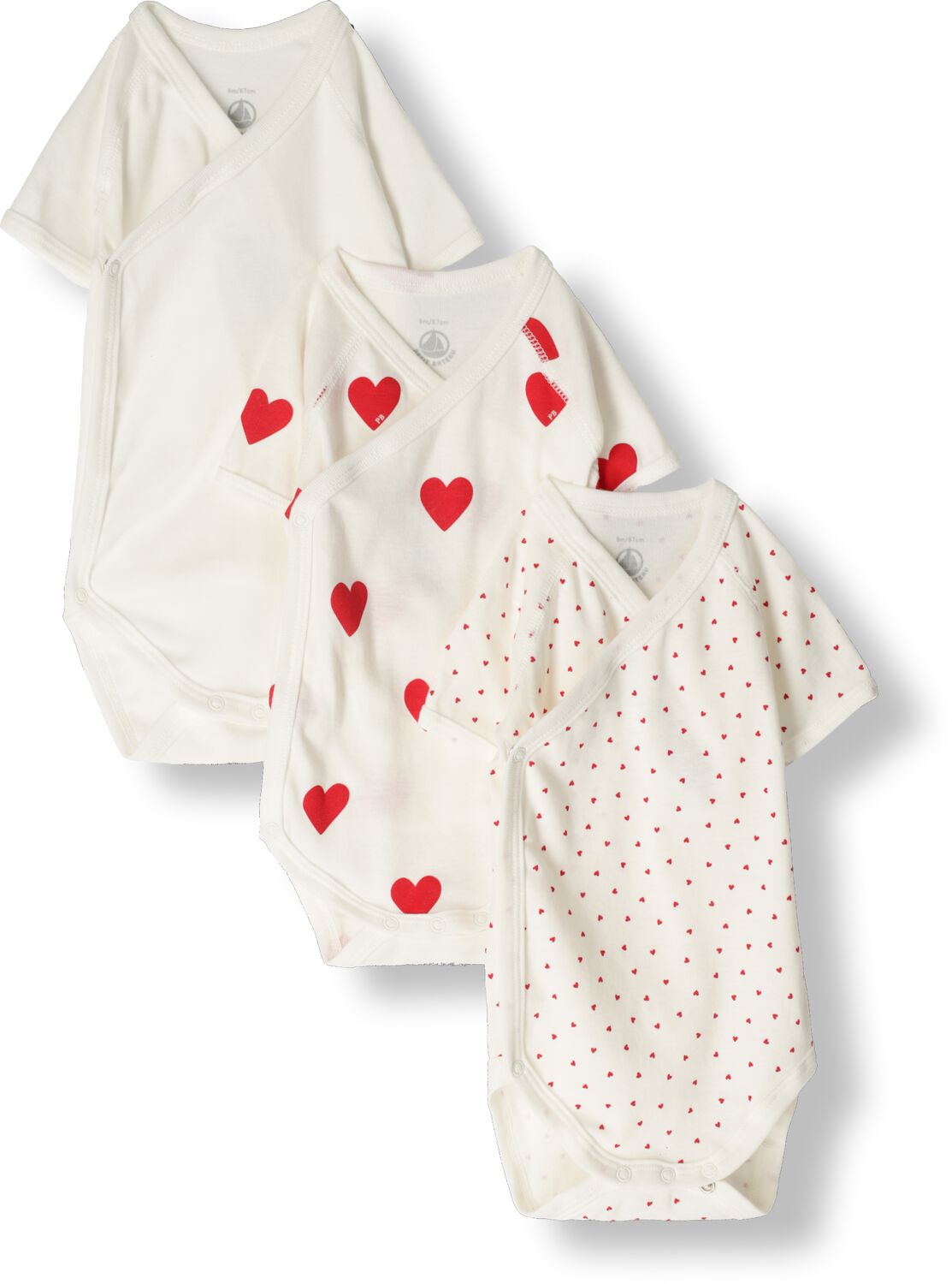 PETIT BATEAU Baby Rompers 3 Bodies Naiss Mc Wit