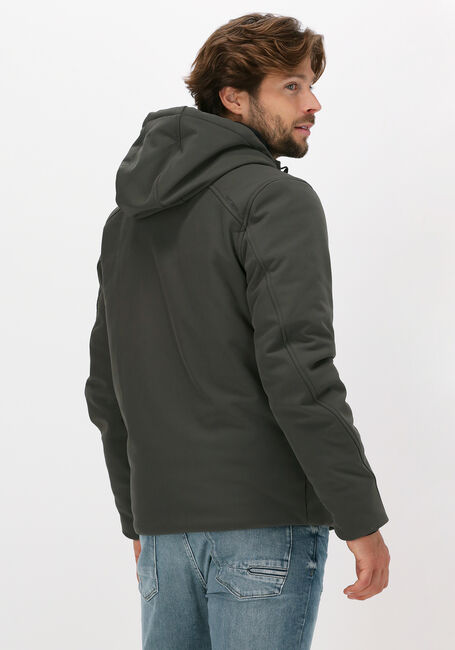 Donkergroene CAST IRON Gewatteerde jas SHORT JACKET SOFT SHELL ZEROYO - large