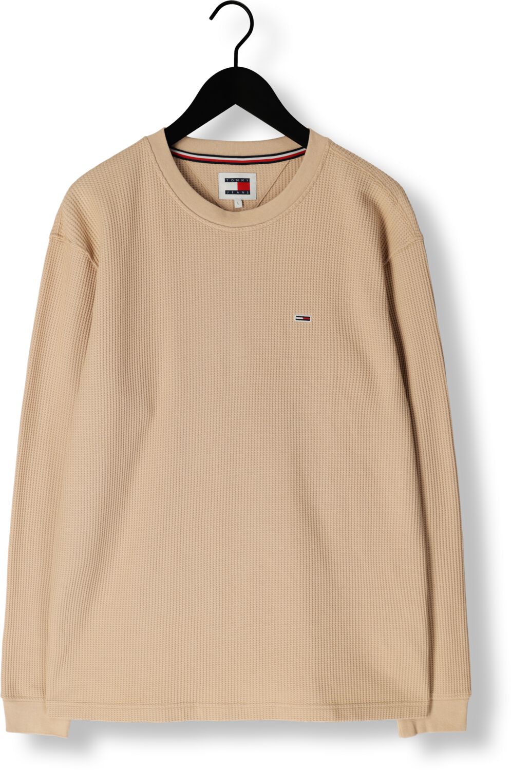 TOMMY JEANS Heren Truien & Vesten Tjm Reg Waffle L s Tee Beige