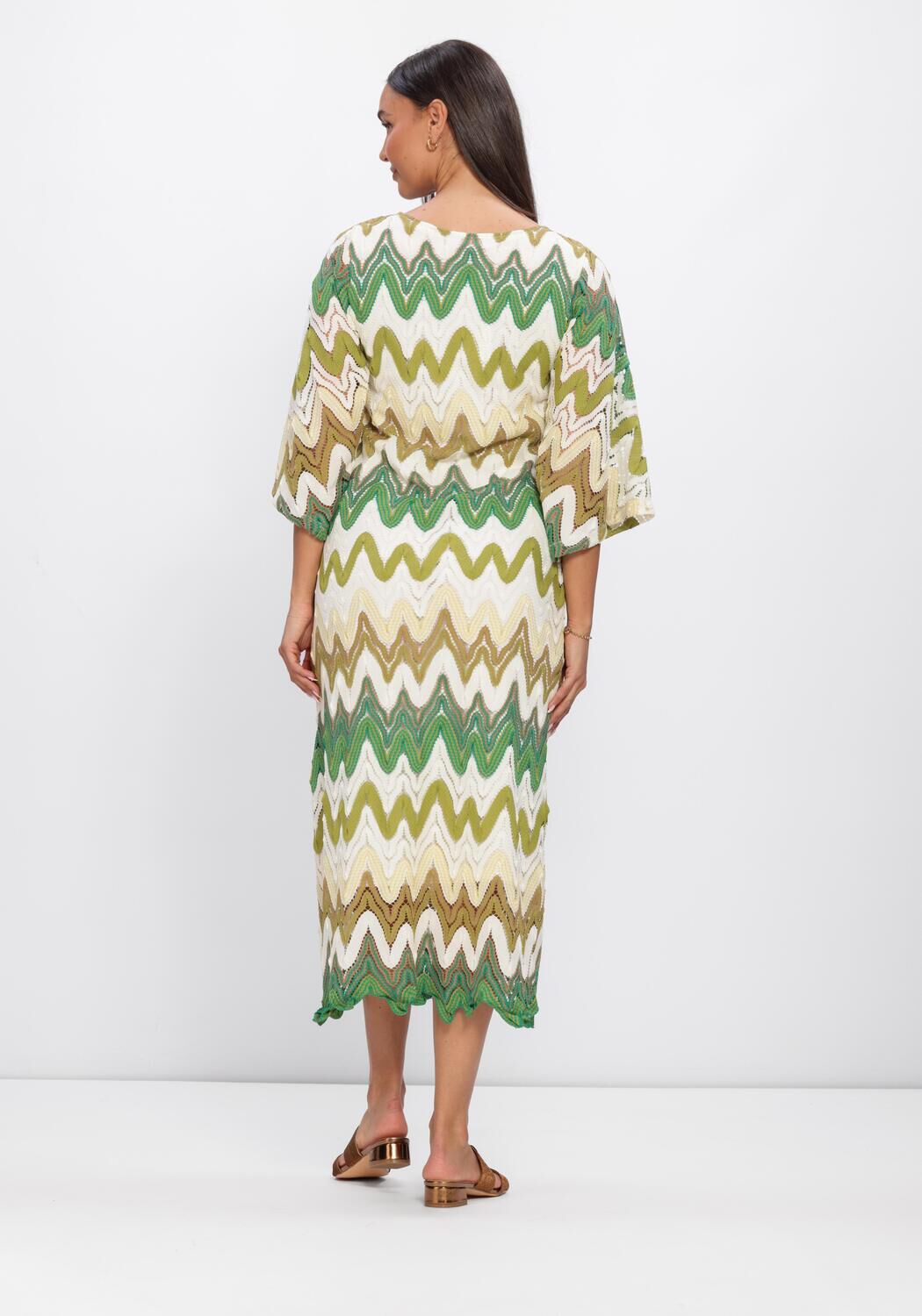 Groene ANA ALCAZAR Maxi jurk 041908-3833 - large