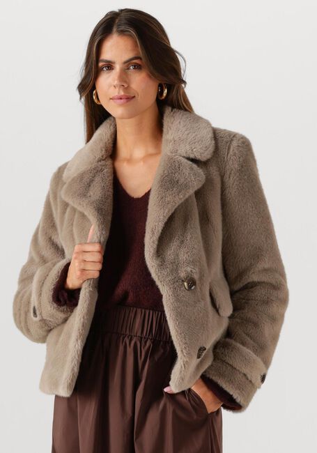 Bruine BEAUMONT Faux fur jas ABBY SHORT COAT - large