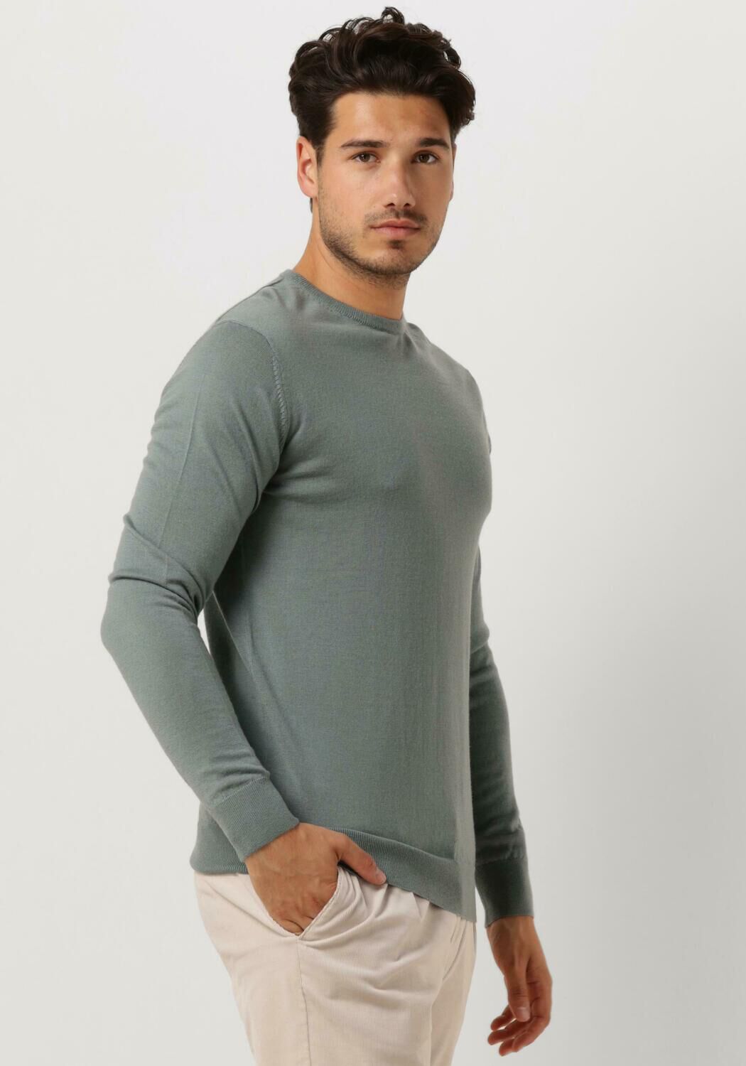 PROFUOMO Heren Truien & Vesten Pullover Crew Neck Groen