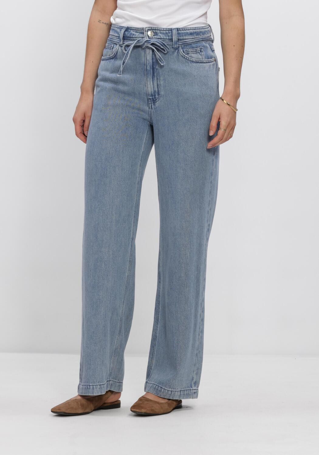 Blauwe SECOND FEMALE Straight leg jeans RIO DENIM JEANS - large