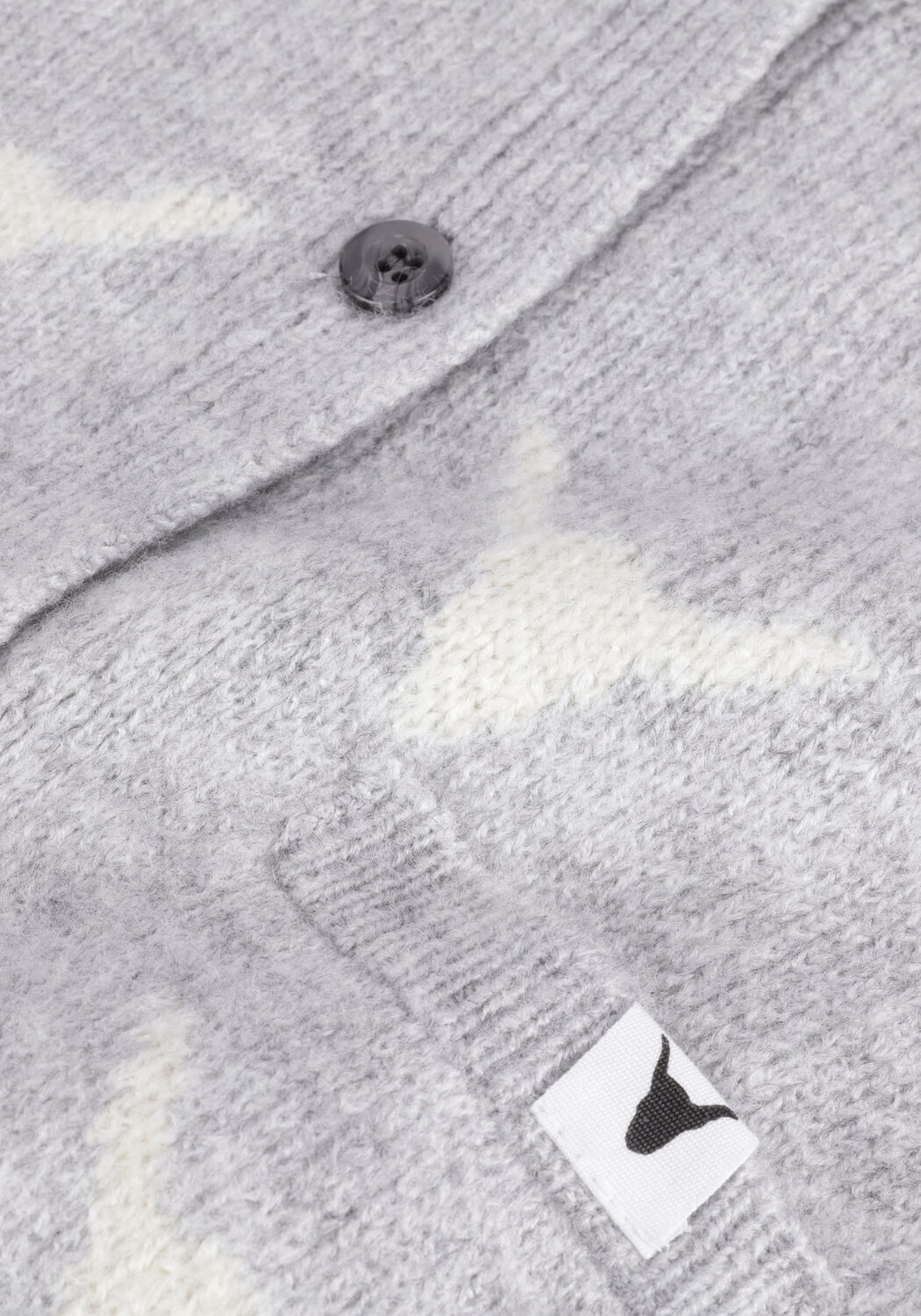 Grijze ALIX MINI Vest TEENS KNITTED BULL CARDIGAN - large