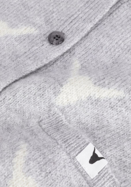 Grijze ALIX MINI Vest TEENS KNITTED BULL CARDIGAN - large