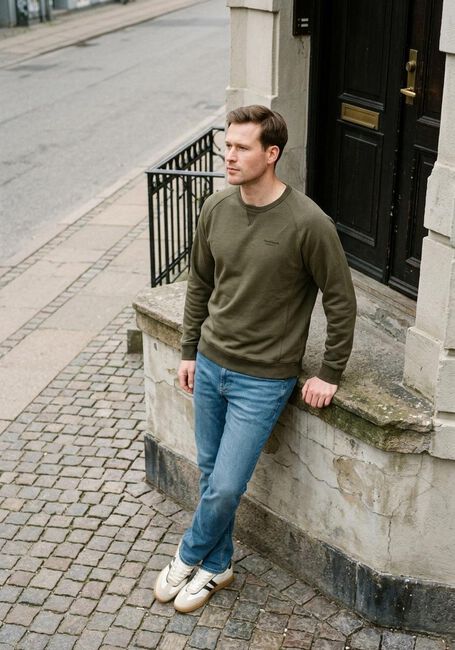 Khaki ANERKJENDT Sweater AKSUN JAPANESE SWEAT - large