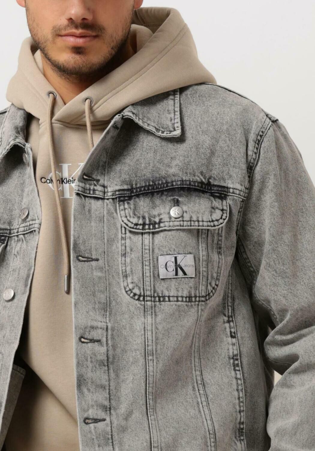 CALVIN KLEIN Heren Jassen Regular 90's Denim Jacket Grijs