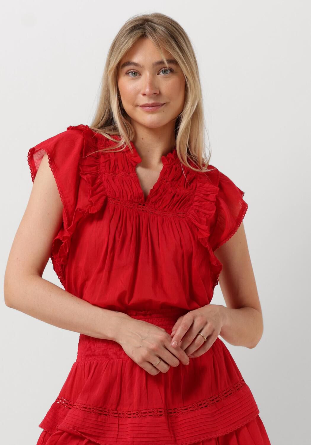 NEO NOIR Dames Blouses Jayla S Voile Top Rood