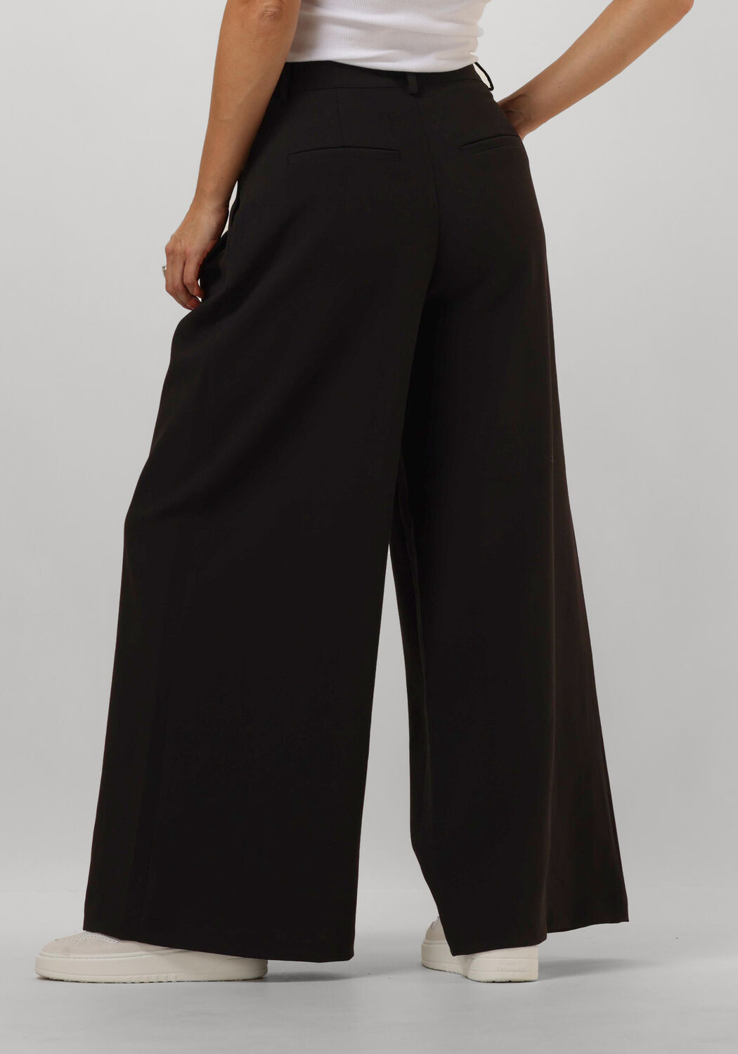 MY ESSENTIAL WARDROBE Dames Broeken Milanmw Wide Pant Zwart