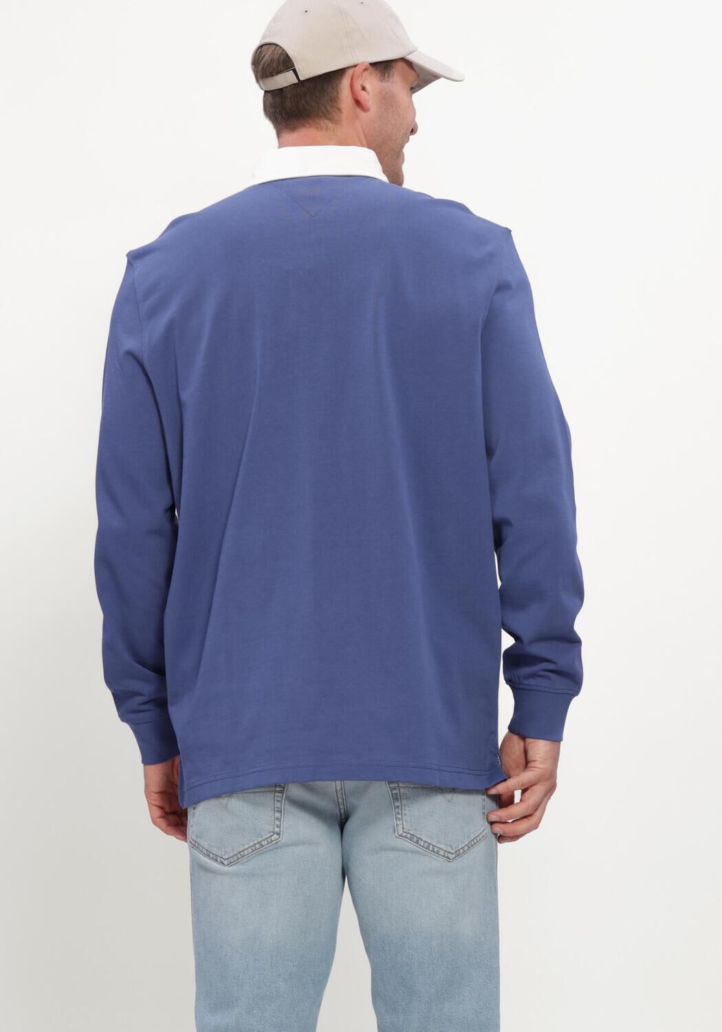 Blauwe TOMMY JEANS Polo TJM RLX ESS BADGE RUGBY EXT - large