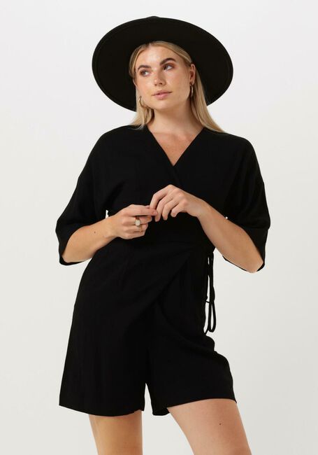 Zwarte SELECTED FEMME Jumpsuit SLFEVITA-MALVINA 2/4 PLAYSUIT - large