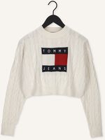 Witte TOMMY JEANS Trui SWEATERS CROP Witte TOMMY JEANS Trui SWEATERS CROP - medium