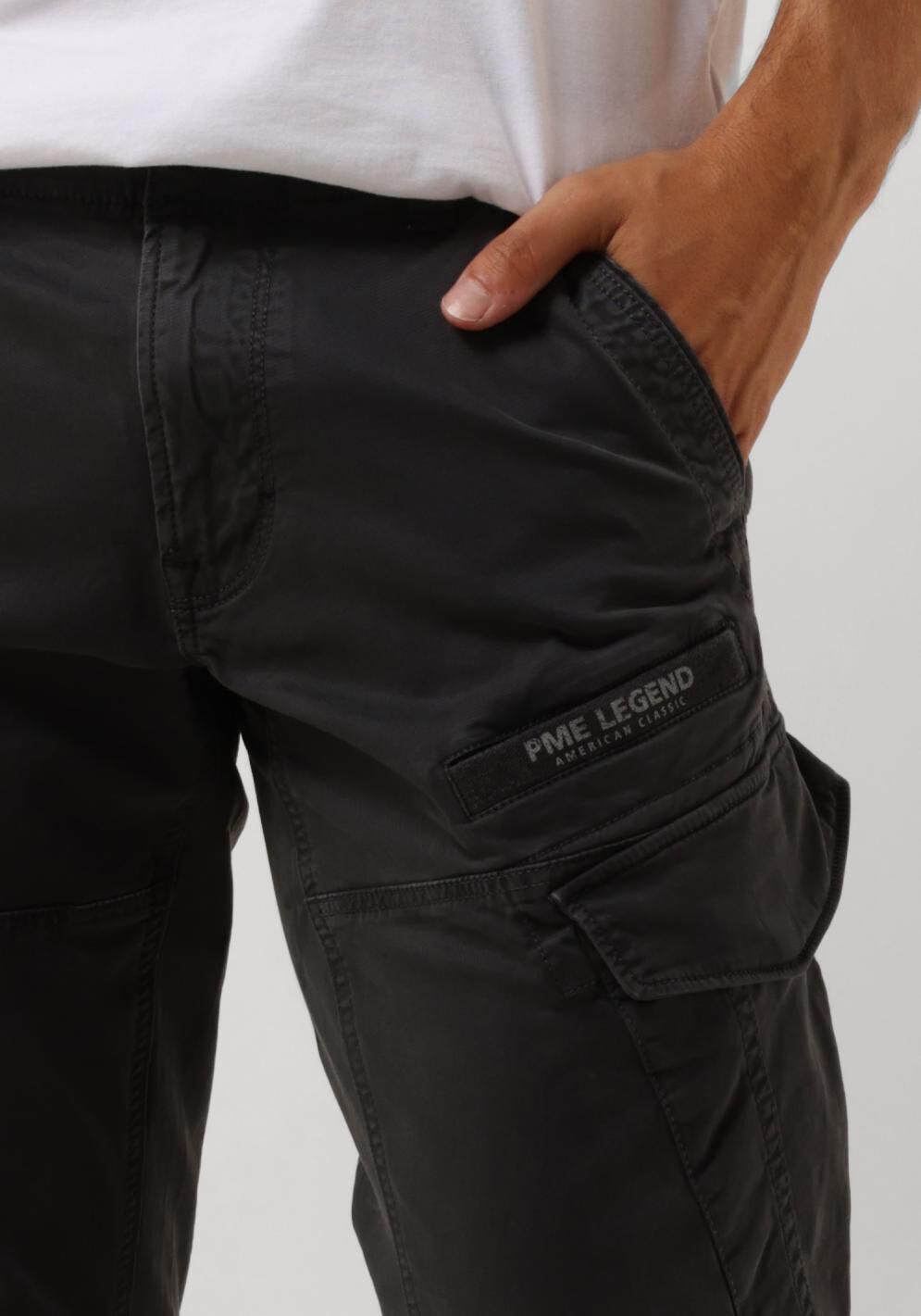 PME LEGEND Heren Broeken Nordrop Cargo Stretch Twill Grijs