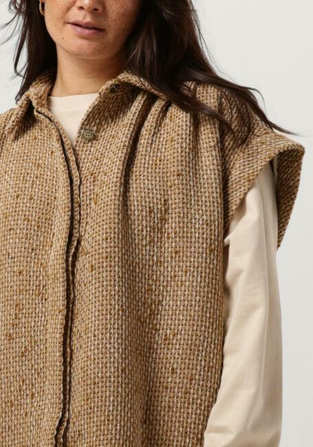 Gouden RUBY TUESDAY Top MUNA OVERSIZED SHORT SLEEVES BOUCLE SHIRT - large