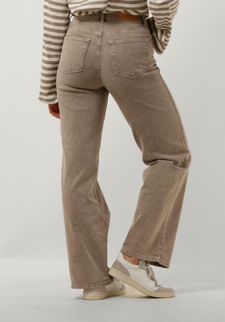 Beige SELECTED FEMME Wide jeans SLFALICE-CORA HW LATTE DENIM WIDE JEANS - large