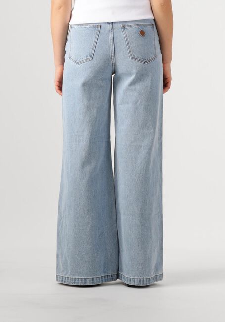 Lichtblauwe ABRAND JEANS Straight leg jeans SUPER WIDE LORETTA - large