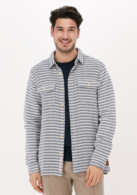 Witte SCOTCH & SODA Overshirt TEXTURED STRIPED REGULAR FIT O - large