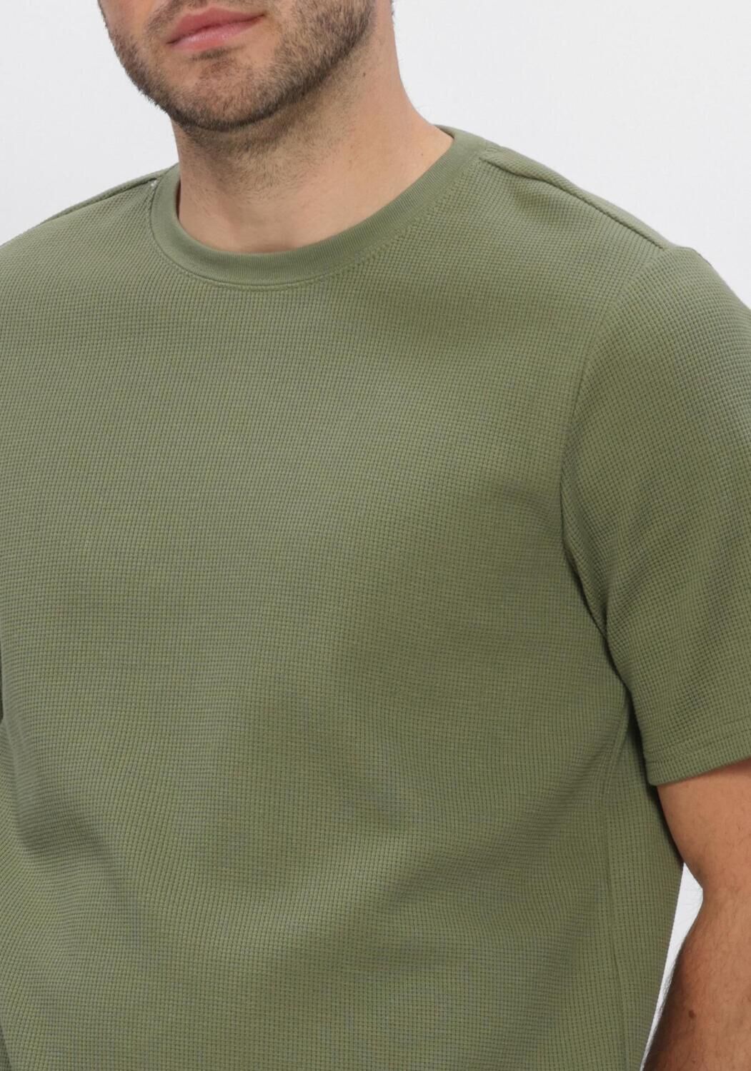 Groene ANERKJENDT T-shirt AKKIKI S/S WAFFLE TEE - large