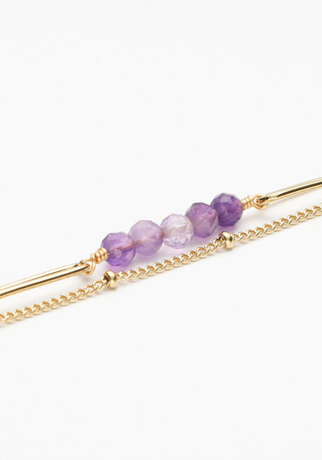 Paarse NOTRE-V Kettingen KETTING DUBBEL CHAIN - large